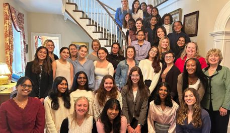 Rebecca Worthington with participants of the Fund for Women & Girls' exhilarating speed networking event.