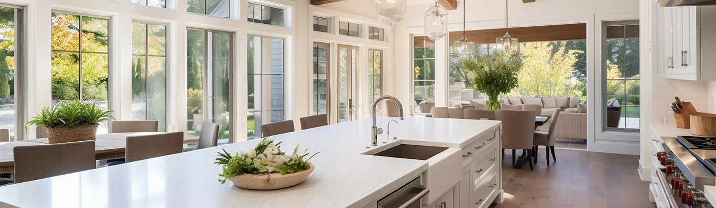 Newly renovated farm style kitchen.